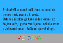 VIC DANA: Probudivši se usred noći, žena ustanovi da njenog muža nema