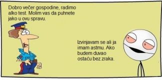 Buraza zaustavila policija i tjeraju ga da duva alkotest