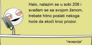 Buraz zove recepciju jer mu je hitno potrebna pomoć