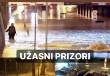 UŽASNE SCENE IZ REGIONA, VODA JE UŠLA U STANOVE, AUTA PLUTAJU ULICAMA: Snažno nevrijeme paralisalo grad