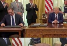 OVAJ DETALJ SA POTPISIVANJA SPORAZUMA NIKO NIJE PRIMIJETIO: Trump se okrenuo VUČIĆU i rekao mu DVIJE RIJEČI! (VIDEO)